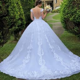Customized 2026 New Illusion Ball Gown Long Wedding Dress Short Sleeves Bride Dresses Princess Tulle Elegant Wedding Gowns
