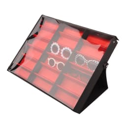 5/18 Grids Flip Eyeglass Display Box Showcase Sunglasses Case Storage Organizer For Women Men