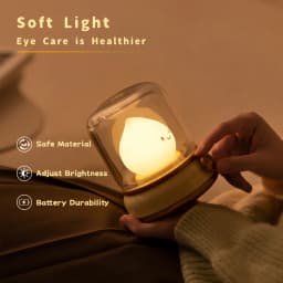 Candle Night Light Cute Flame Lamp Desktop LED Decorative Light USB Rechargeable Night Light Bedroom Creative Children's Gift