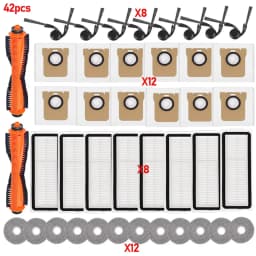 Mop Cloth Dust Bags Fit For Xiaomi 5 Pro/OV21CN Robot Vacuum Hepa Filter Side Brush Main Brush Dust Bag Filters Replacement Part