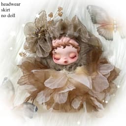 Doll Clothes For Skullpanda Light Weaving Garden Exquisite Fairy Skirt Butterfly Flower Hair Ring Set Replacement Accessories