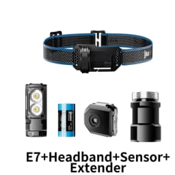 Wuben E7 1800Lumens Ultra-Compact and Lightweight Headlamp&Flashlight Recheargeable Troch Light(Black Cold White:5000K)