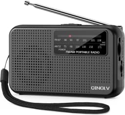 Mini Portable Radio AM FM Battery Powered Longest Lasting Best Reception with Headphone Jack for Running Walking Emergency Use