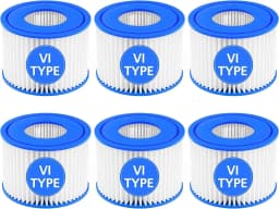 Hot Tub Filter VI, Spa Filter Cartridge for Bestway VI Lay-Z-Spa Intex, Coleman SaluSpa 90352E 58323 58323E, Hot Tub Spa Filters