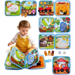 Montessori Busy Board Toddler Felt Quiet Soft Book Fine Motor Skills Educational Travel Toy for Preschool Learning Activities
