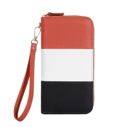 Women's Wallet RFID Blocking Multi Credit Card High Capacity Zipper Clutch Travel Bag Wrist Guard