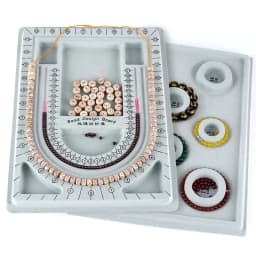 2Pcs Gray Flock Beads Tray Design Boards DIY Beading Bracelet Tools Jewelry Storage Box Tray Diy Jewelry Making
