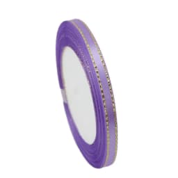 (25 Yards/roll) 6mm Gold Edged Single Face Satin Ribbon Wholesale Gift Packing Christmas Decoration Manual DIY Ribbons Fabric