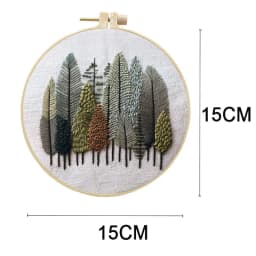 Nature Scenery Embroidery Kit for Beginners with Pattern Needlepoint Starter Kits for AdultsEmbroidery Set