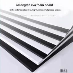Thickness 3/5/10/15mm EVA Rubber Pad EVA Foam Board EVA Foam Sheet Sound Absorption Insulation Foam DIY Model Making 60 Degree