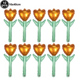 10pcs Mini Rose Flower Balloons Rose Shaped Balloons Birthday Wedding Balloon Mother's Day Decoration Baby Shower Party Supplies