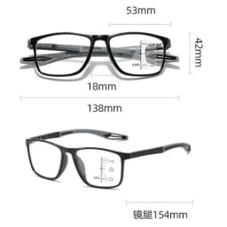 Soft Multifocal Progressive Reading Glasses Anti Blue Light Multifocal Elderly Eyewears Men Women's Large Frame Eyeglasses