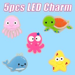 5PCS LED Shoe Charms Cats Dogs Unicorns Lighted Shoe Decorations Gamepad Cameras Diamond LED Pins for Women Girls Clog Buckles