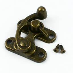 1-5Pcs 45X37mm Box Toggle Latch Hasp Metal Lock Decor Hasps Hook Clasp Curved Buckle For Jewelry Chest DIY Hardware Accessories