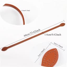 2Pcs 60cm PU Leather Bag Handle Shoulder Bag Strap Replacement Handbag Belt Straps DIY For DIY Women Handmade Bag Accessories