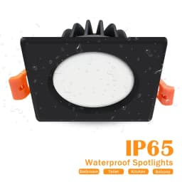 Waterproof Led Downlight Square Round Recessed Ceiling Downlight 5W 7W 12W 15W Ceiling Led Spot Lamp For Bathroom Toilet Balcony