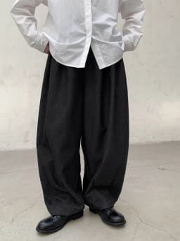 [EAM] High Waist Blue Black Brief Long Casual Wide Leg Denim Pants New Trousers Women Fashion Tide Spring Autumn 2026 1DH8389