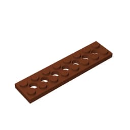 Gobricks GDS-699 Technical, Plate 2 x 8 with 7 Holes compatible with lego 3738 pieces of children's toys Building Blocks