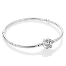 2026 Valentine New 925 Silver Pink Bow Full Diamond Bracelet Original 17-20CM Fit DIY Charm Women Birthday Jewelry Gifts