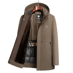 Winter Men's Hooded Casual Padding Thick Warm Jacket Men Business Casual Puffer Jackets Cold Coats Parkas Streetwear