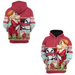 2024 Spring and Autumn 3D Printing Grumpy Dwarf New Men's Pullover Women's and Children's Cosplay Large Fashion Zipper Hoodie