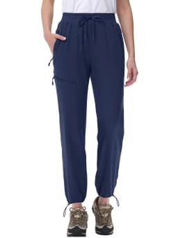 TACVASEN Womens Quick Dry Adjustable Ankle Hiking Pants UPF50+ Water Resistant Stretch Cargo Trousers 4 Pockets Athletic Pants