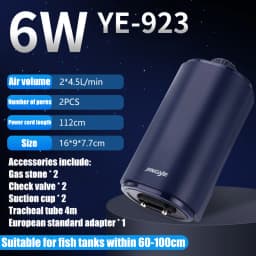 1PC Silent Aquarium Oxygen Air Pump with Check Valve Fish Tank Compactor Oxygenator Aquarium Air Compressor Aerator 220v 3w-14w