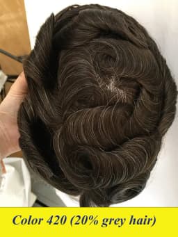 Bond--Male Hair Prosthesis Mono Lace,PU Front And NPU Back Men's Wig Durable Men's Capillary Prothesis 100% Natural Wigs For Men