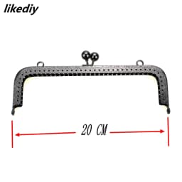 20 Pcs/Lot 20 CM Large Size Square Embossing Metal Purse Frame Kiss Clasp Bead Head DIY Bag Accessory 5 Colors