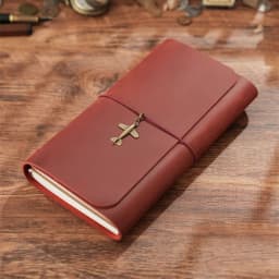 A5 Three Fold Journal Real Leather Notebook Refillable Vintage Style Diary Traveler Note Books Back to School Gift