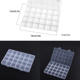 5//10/15 Grids Clear Plastic Storage Jewelry Box Compartment Container for Beads Crafts Jewelry Fishing Tackles Earring Box Case