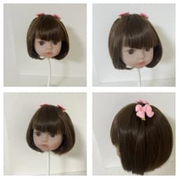 New Braid Brown Hair Wig for 22 Inch Reborn Dolls Long Straight Hair for 32-35cm Doll Head Silicone Reborn Baby Doll Hair Wig