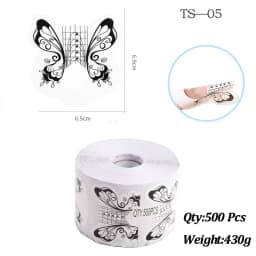 500Pcs Nail Paper Extension Stencil Forms Stickers Holder for Gel Acrylic Tips Builder French Nail Form Tip False Nails Art Tool