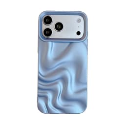 Stylish 3D Bump Wave Shiny Pink Back Cover For iPhone Air 11 12 13 14 15 17 18 Pro Max Phone Case