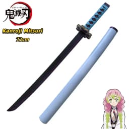 Demon Slayer Katana Sword Original Assembled Anime Cosplay Props Orange Kyoujurou Tanjirou Tokitou Muichirou Swords 72cm