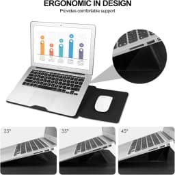 Adjustable Stand Leather Laptop Sleeve Case Bag for Macbook Air 13 14 15 16 Inch M5 M4 M3 M2 Chip Mac Book Pro Mouse Pad Cover