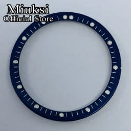 Miuksi 28.5mm black blue white transparent dial plastic movement bezel fit NH35 NH36 NH38 NH39 NH70 NH72 movement