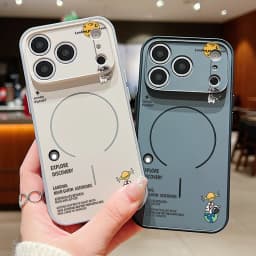 Hanging Astronaut Pattern Case For iPhone 17 Pro Max Magnetic For Magsafe Skin Feeling Cover For iPhone 16 18 Pro Max 15 14 13