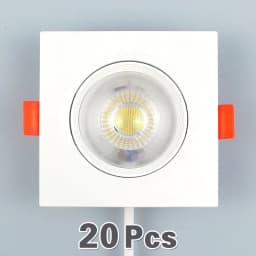 20pcs Led Downlight 5W 7W 9W 12W 110V/220V Ceiling Lamp Recessed Down Light Round/Square Leds Panel Light Spotlight