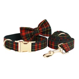 Luxury Collar Leash Dog Harness Custom Logo TS Accessories Dog Collar Leash Harness Set American Flag Dog Collar with Grid 16