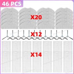 Fit For ROPVACNIC S1/ A1, PRETTYCARE C2, Tipdiy G90,Betboyles V75S, Liectroux N7S-U,VIPSUN Z1, EKAZA Zuno Mop Cloth Brush Filter