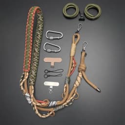 Multi-purpose Outdoor Phone Hand-woven Lanyard Camera Crossbody Strap Tactical Replacement Adjustable Bag Strap Accessories