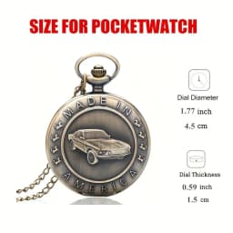 Bronze Mustang Car Pocket Watch - Perfect Birthday Gift for Teens