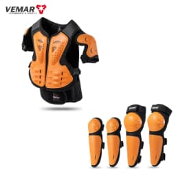 Kids Motorcycle Riding Body Armor/Elbow Knee Protector Children Motocross Back Vest Chest Off-Road Moto Cycling Protective Gear