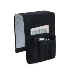 Sofa Armrest Organizer with 5 Pockets and Cup Holder Tray Couch Armchair Hanging Storage Bag for Cellphone TV Remote Control