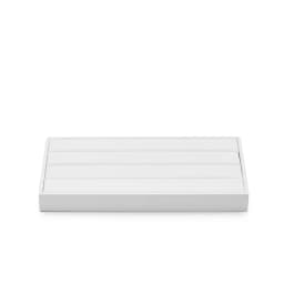Oirlv Jewelry Display Tray White Ring Earring Display Jewelry Tray Leather Jewelry Trays Bangle Bracelet Necklace Display Trays