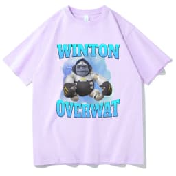 Winton Overwat Meme Funny Meme Tshirt Men's Summer Tees Men Women Fashion Oversized Streetwear Male Vintage Casual Loose T-shirt