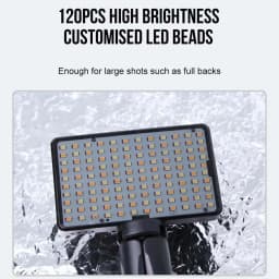 Professional Tattoo Fill Light with 120 LED Beads Reduce Reflected Light of Tattoos 52mm CPL Lens Filter Compatible Any Phone