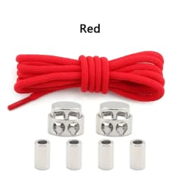 1Pair Lock Shoe laces Without ties Metal Buckle Laces Round Elastic Laces Sneakers Kids Adult No Tie Shoelaces Shoes Accessories