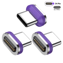 AUFU USB4.0 Magnetic USB C to C Adapter 40Gbps 8K60Hz 90 Degree Converter 240W Type C Adapter for Thunderbolt 4/3 MacBook Laptop
